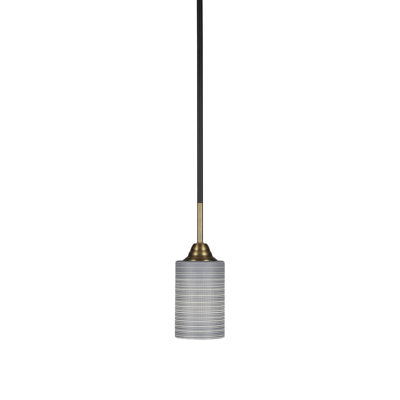Luminaire suspendu avec tige en verre 4 po Achen