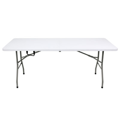 Table pliante en plastique robuste pliable en deux pour salle de bain 70 po x l 29 po x H 29 po x 70 po