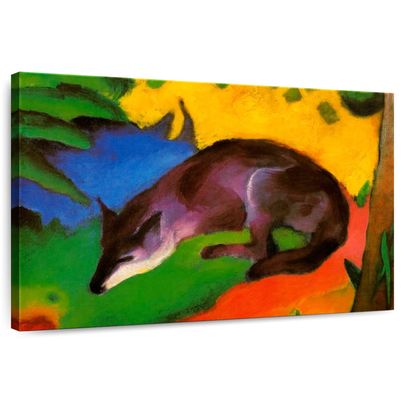 Brampt Blue-Black Fox, 20" H x 30" W