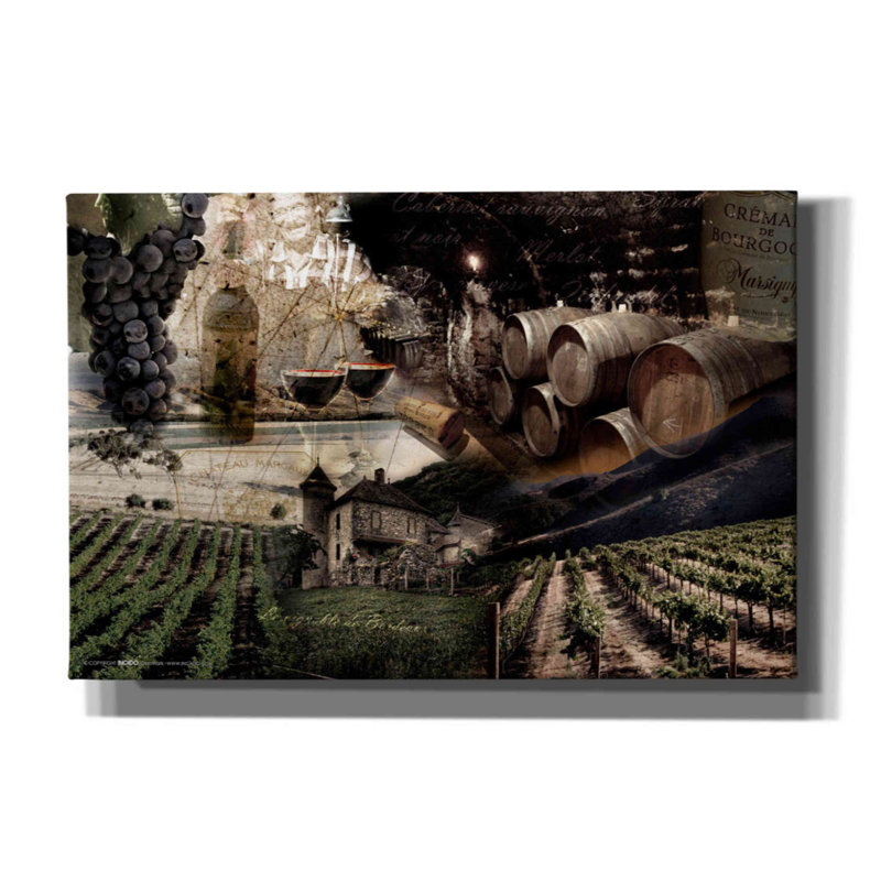 'Wine' by GraphINC, Giclee Canvas Wall Art, 12" H x 18" W