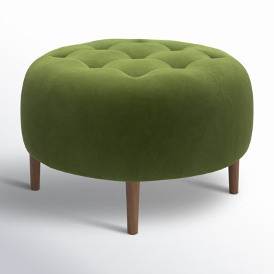 Geo Upholstered Round Ottoman
