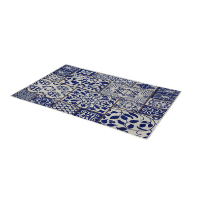 Premium Hall Carpet, 3.3 x 6.6 Feet, 100% Polyester, 0.3 in Pile Height | Antibacterial, Non-Slip Underside, Machine Washable | Elegant 3D Digital Print Design, Perfect for Entryways & Living Rooms