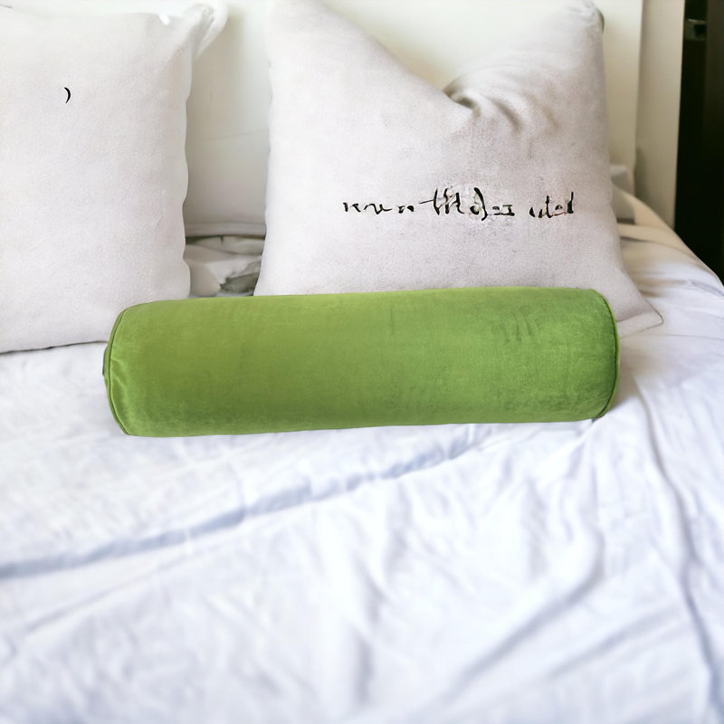 Housse de coussin en velours, H 6 po x l 16 po, Vert