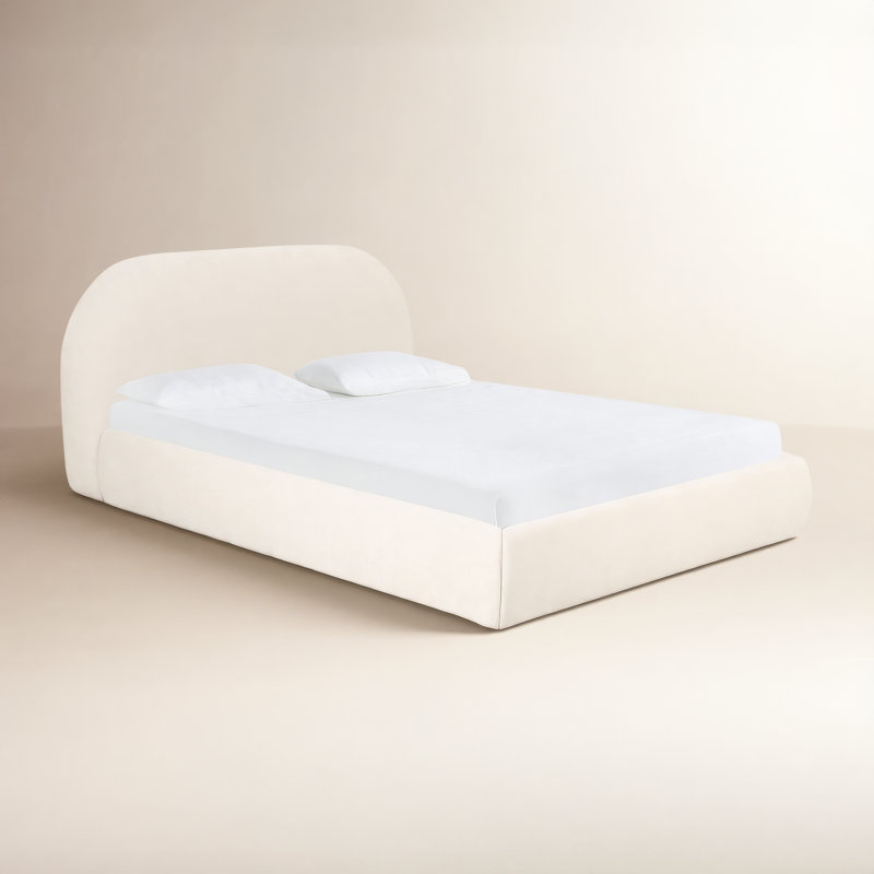 Gayla Velvet Upholstered Bed Frame, Queen