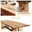 Oak-colored solid wood rectangular office table-112306690