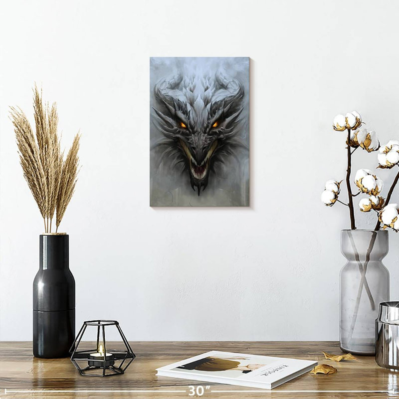 Kelan Fierce Dragon Head, 12" H x 8" W