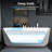 67" X 31.5" Freestanding Acrylic Soaking And Whirlpool Bathtub With Adjustable Massage Jets, 7-color Led Lights, Hot & Cold Water Control (faucet Included)