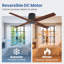 Ventilateur de plafond encastré standard à 4 pales en bois massif avec télécommande-1222176937-1222176932-1222176933