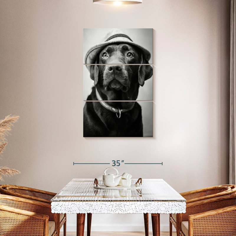Brampt Black Labrador Boss, 57" H x 36" W