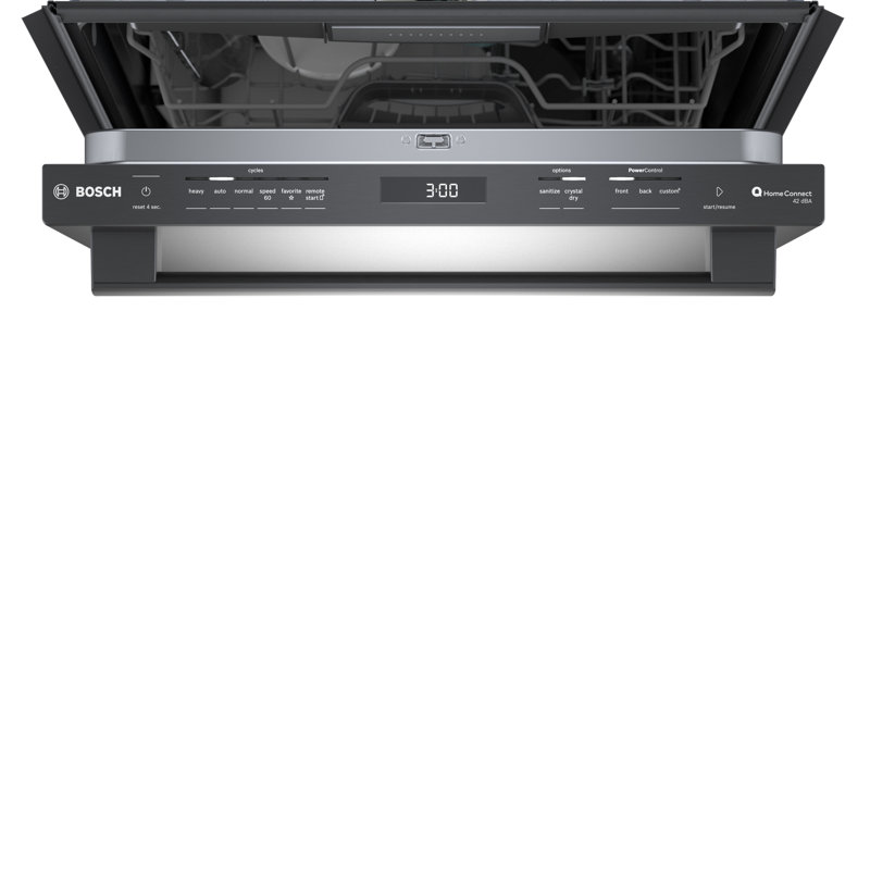 800 Series 24" Top Control Built-In Dishwasher with Stainless Steel Tub and Flexible 3Rd Rack, Black Inox