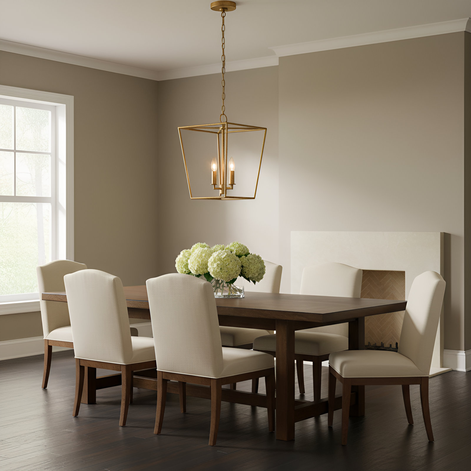 Maribel Dimmable 3-Light Pendant, Casted Gild