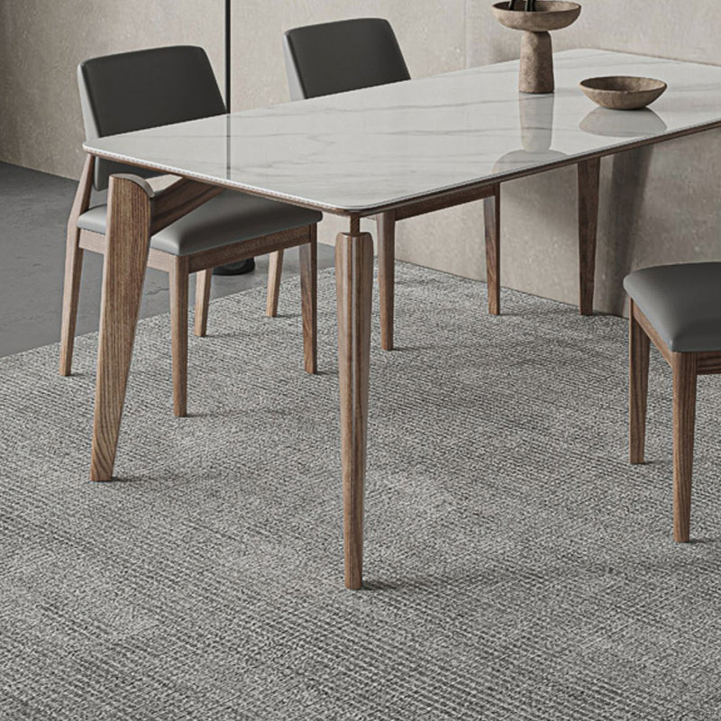 White rock plate dining table and chair set, 29.52"H x 55.11"L x 31.49"W
