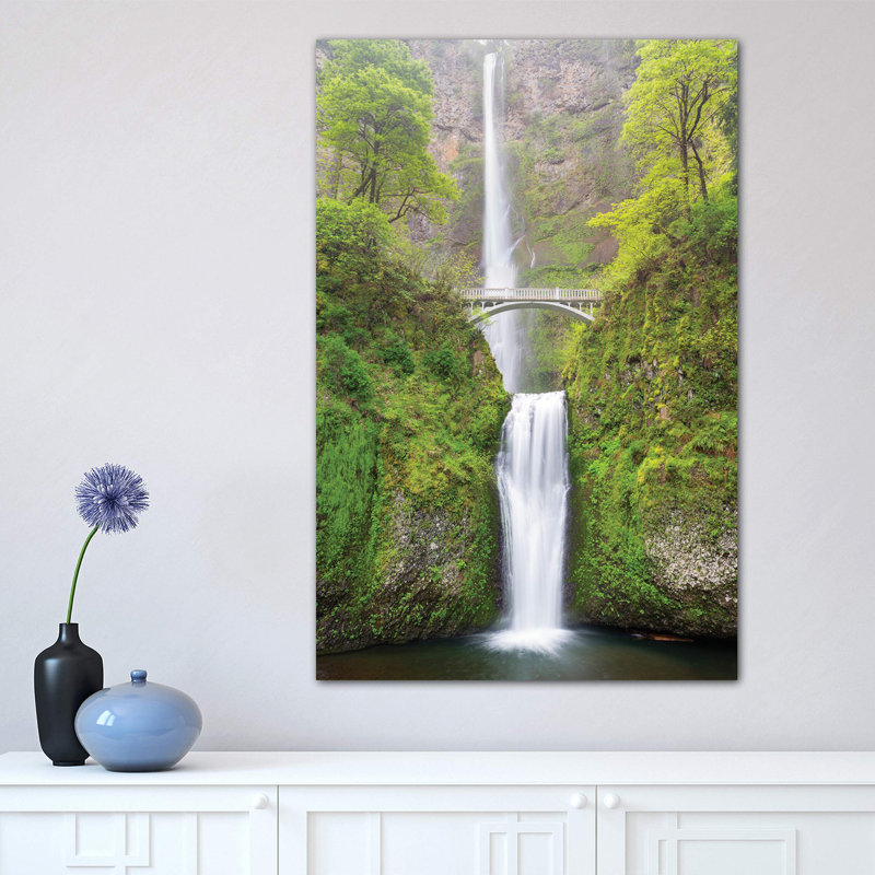 Oregon, Columbia River Gorge National Scenic Area, Multnomah Falls by Jamie & Judy Wild - Wrapped Canvas Print