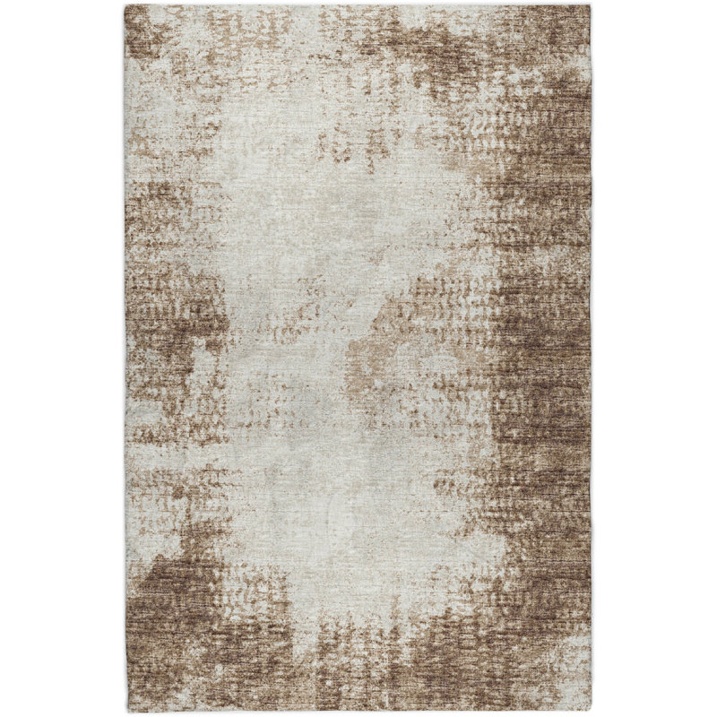 Premium Machine Washable Dream Shag Abstract Rug, 8' x 10', Brown