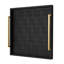 50.8cm Square Black Shagreen Leather Breakfast Ottoman Serving Tray