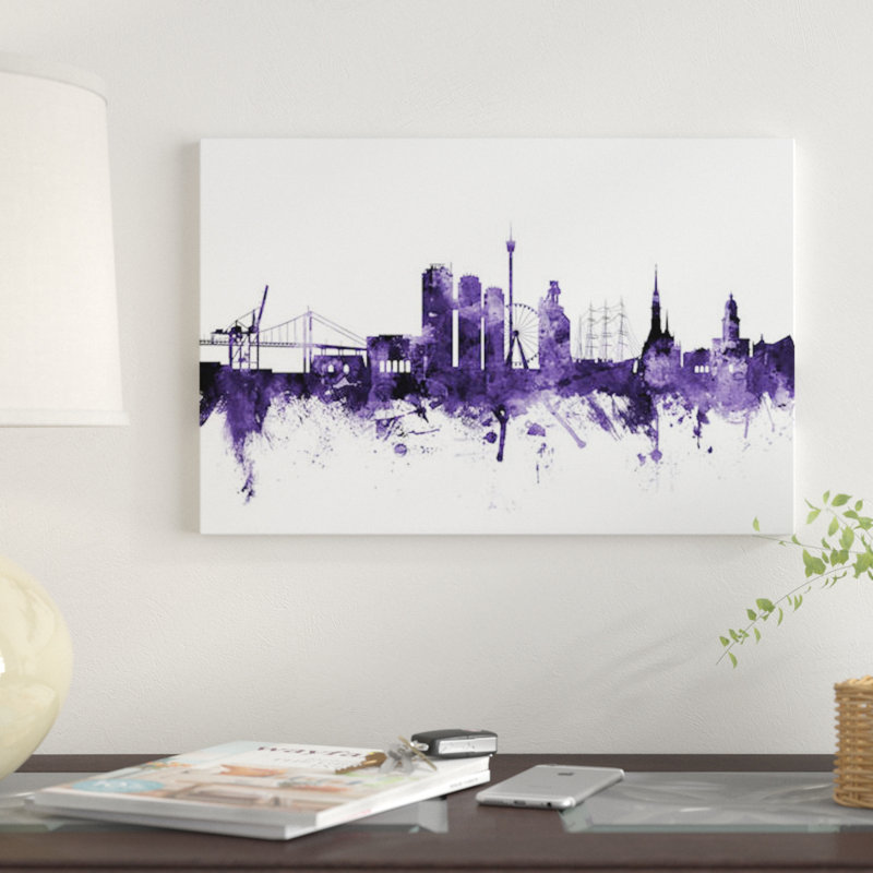 « göteborg, suède horizon » par michael tompsett, reproduction d’impression sur toile tendue, H 40 po x l 60 po x P 1,5 po