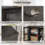 Armoire de cuisine 71 po avec huche, supports à verres à vin, tiroirs et station de charge 71 po