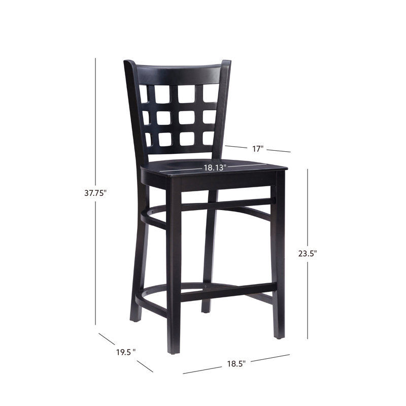 Elchonon Counter Stool, Black