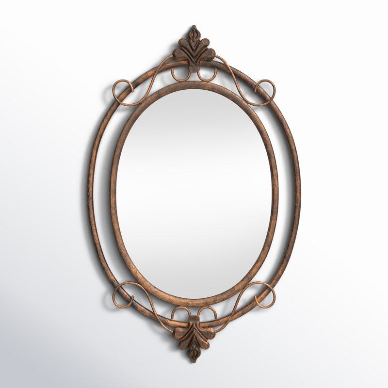 Matt Metal Oval Mirror