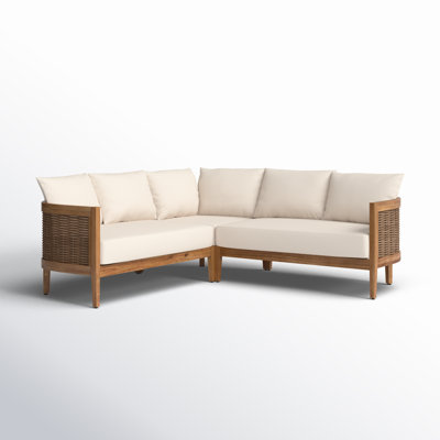 Fellers 80" Wide Outdoor Reversible Patio Sectional with Cushions