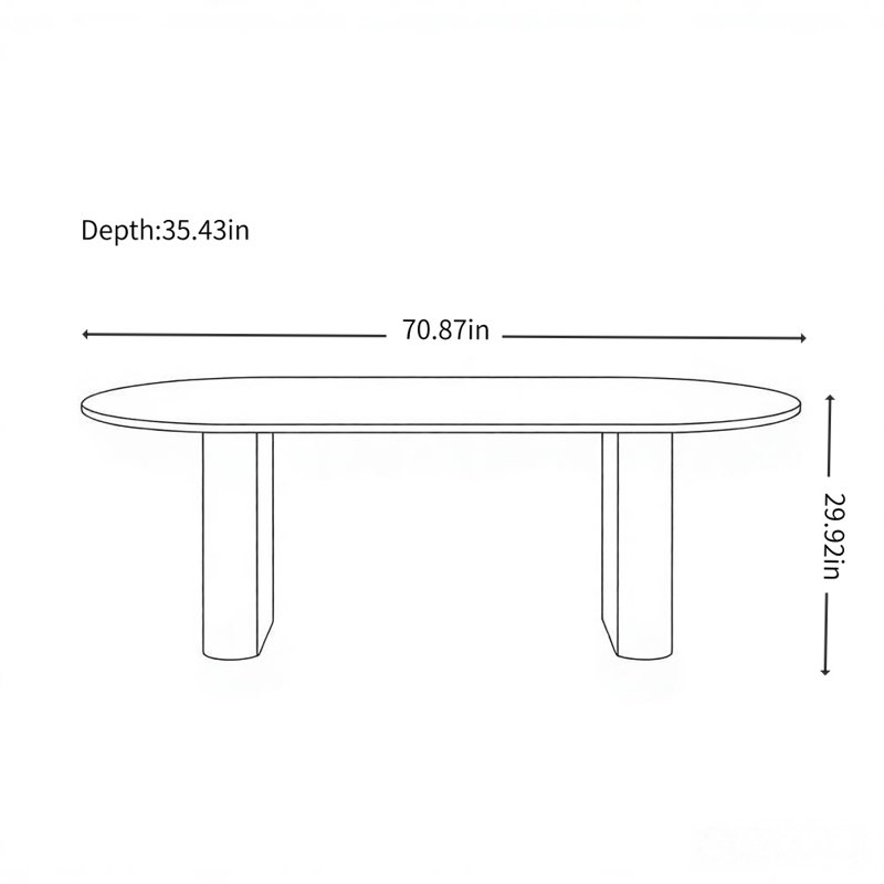 French Simple Cream Style Dining Table