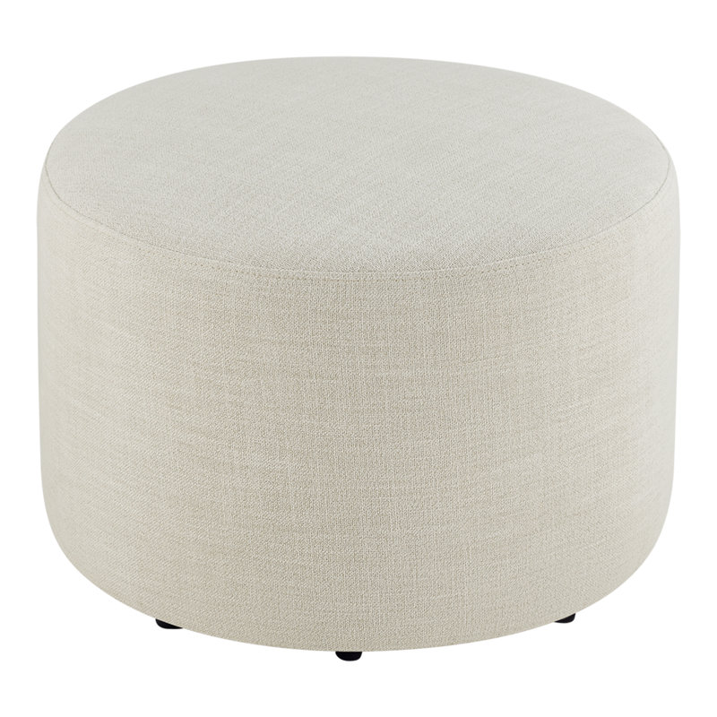 Danva Upholstered Ottoman, Effie Linen Performance Linen