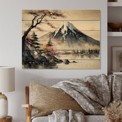 " Japanese Landscape in Watercolor II " Color Photography Print