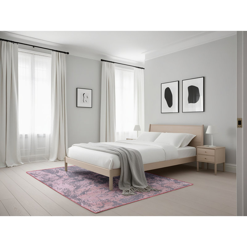 Tapis mauve / gris Boonsboro, Rectangle 5 pi x 7 pi