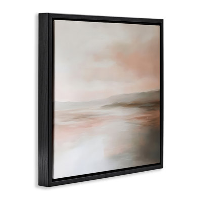 Cadre flottant Mute Landscape Abstract Coast, design par Petal Prints Design