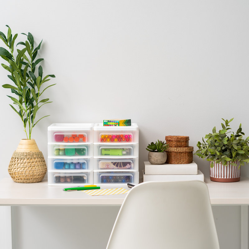 Compact System Desk Organizer - Set of 2, White