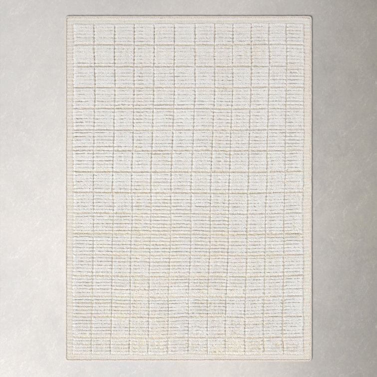 Jacey Handmade Hand Loomed Light Beige/Cream Area Rug