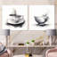 Thé noir noir et blanc Elegance I - ensemble de 2 impressions sur toile chinoises-102588097-102588101