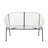 Outdoor Patio White Wicker Loveseat-1421425903