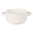Gibson Elite Oyster Tide Embossed 6 Inch Soup Bowls with Handles. French Onion Soup Crocks, Stackable Soup Bowl, Chili, Beef Stew Reactive Glaze  Stackable Ceramic Bowl, Set of 4, White