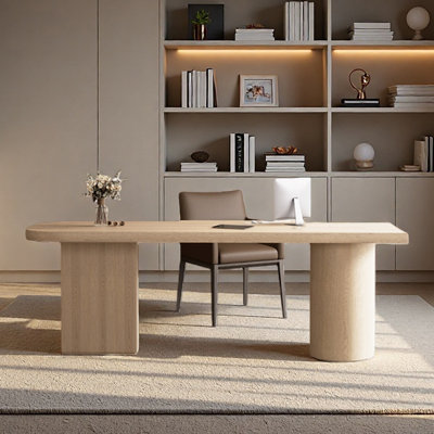 Minimalist living room, boss's office, desk, workb