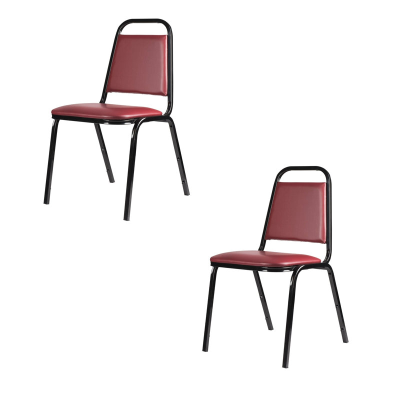 Chaise empilable Stella, paquet de 2, Rouge