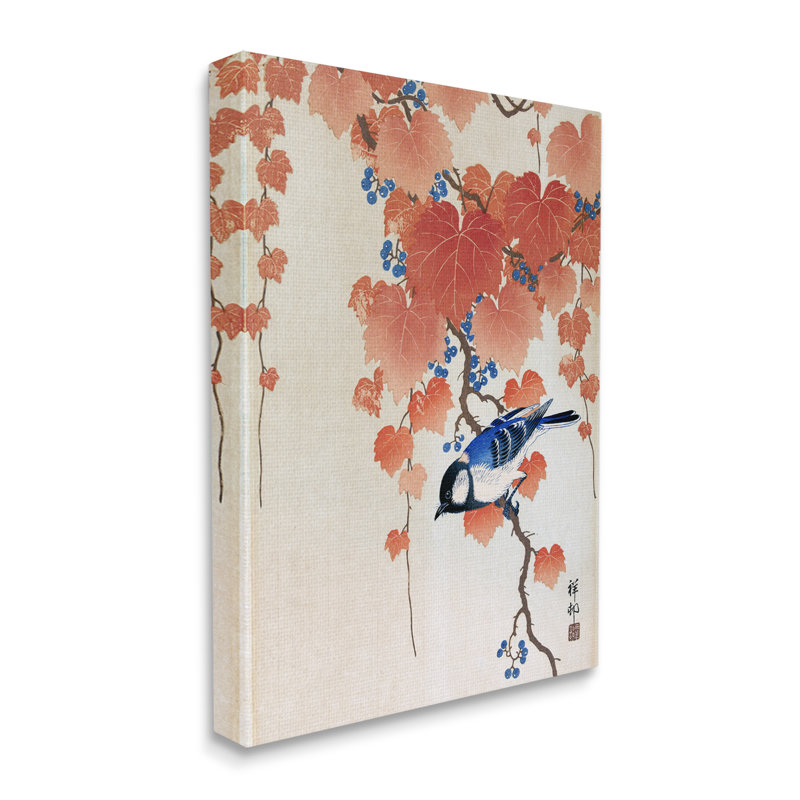 «Koolmees op Paulownia Tak Ohara Koson», peinture classique par Ohara Koson - peinture sur toile, Toile tendue