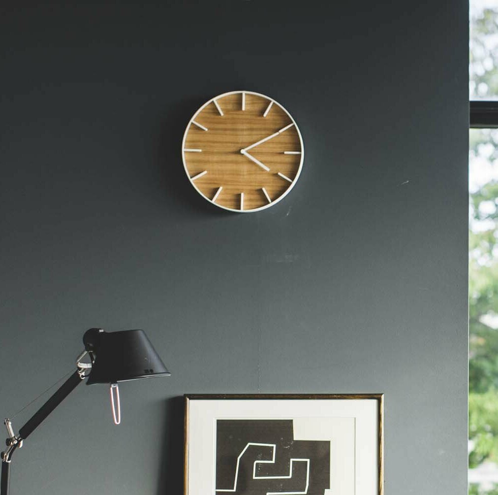 Yamazaki USA Rin Yamazaki Home Wall Clock, Modern Wood