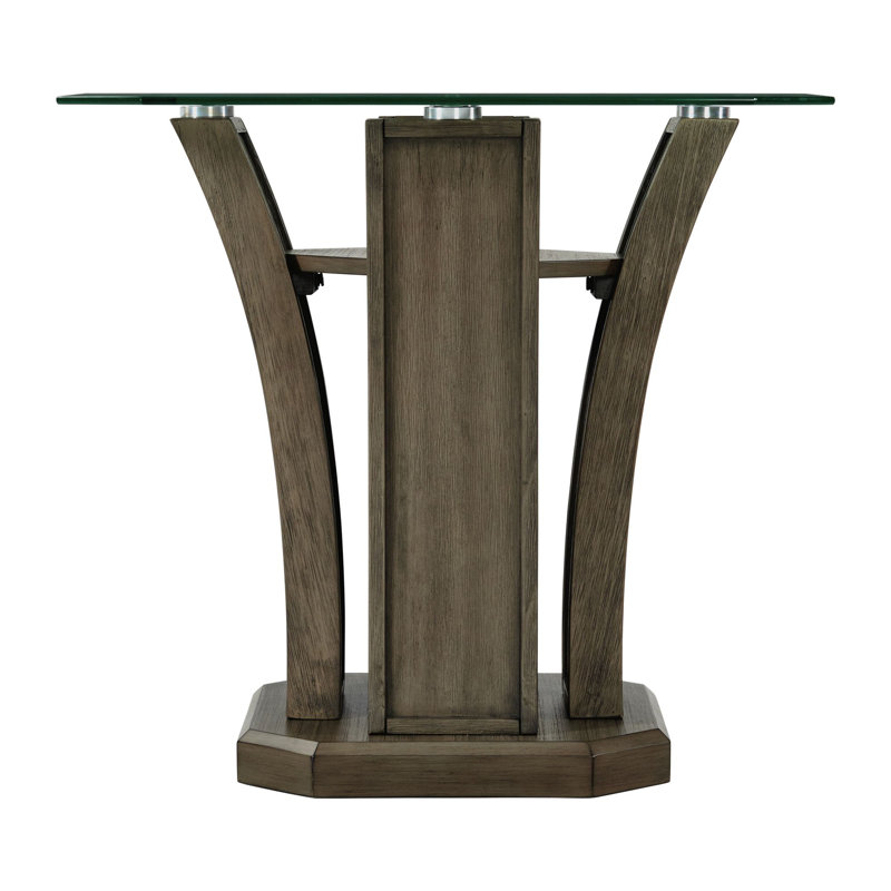 Acton Glass Top End Table