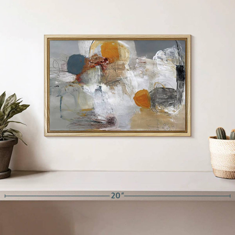 Décollage, Cadre flottant en bois naturel, 13 po x 9 po