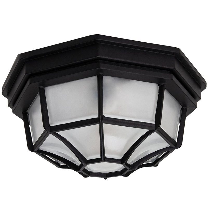 Mihai Outdoor Flush Mount, Black