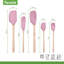 Tovolo Flex-Core Spatula Wood Handle Set S/5 Pink Sorbet