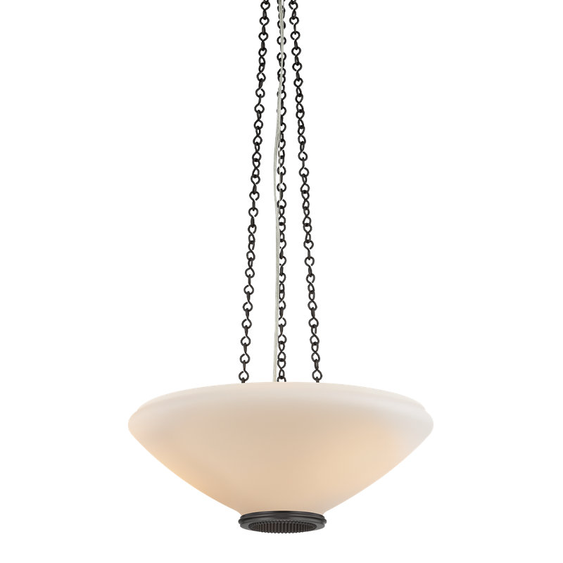 Luminaire suspendu Awosting en laiton vieilli, H 6,25 po x l 17 po x P 17 po, Bronze