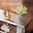 46" Mirrored Console Table 3-Tier Storage Shelf, Silver