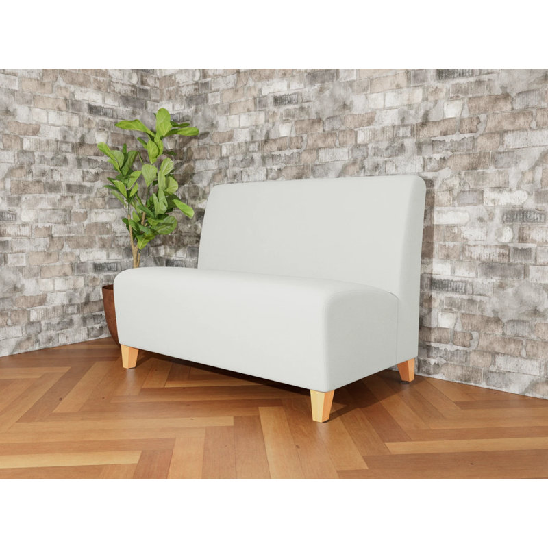 Causeuse sans accoudoirs Ravenna, Ombre portes ouvertes, Bois naturel