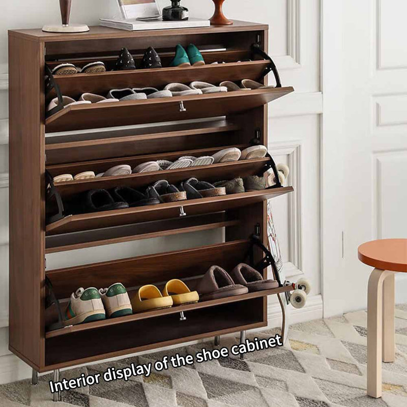 Range-chaussures mince et pratique de style européen, Brun
