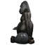 Grande statue de gorille à dos argenté mâle