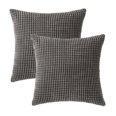 Houndstooth Cotton Blend Reversible Pillow Cover