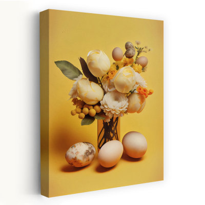 «Yellow Harmony», reproduction d'art murale fleur contemporaine