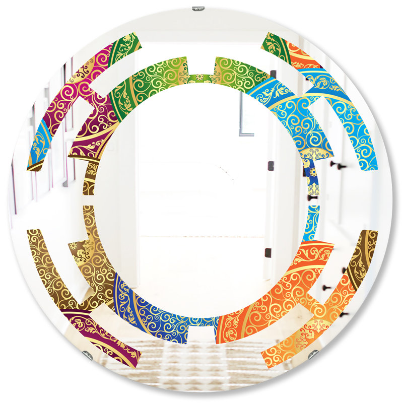 Miroir mural Space Coastal, 31,5 po x 31,5 po, Conception circulaire IV